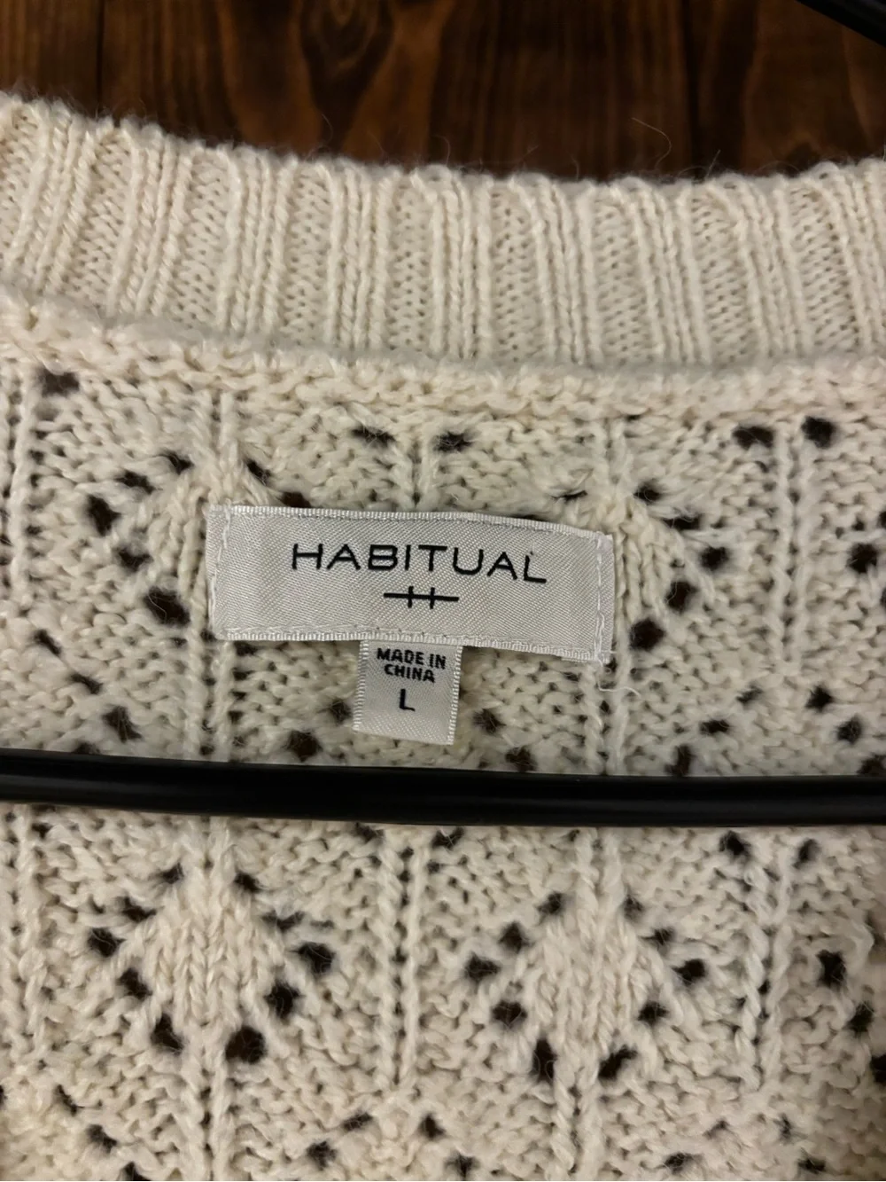 Habitual Crochet Flutter Ruffle Sleeve Cardigan Large